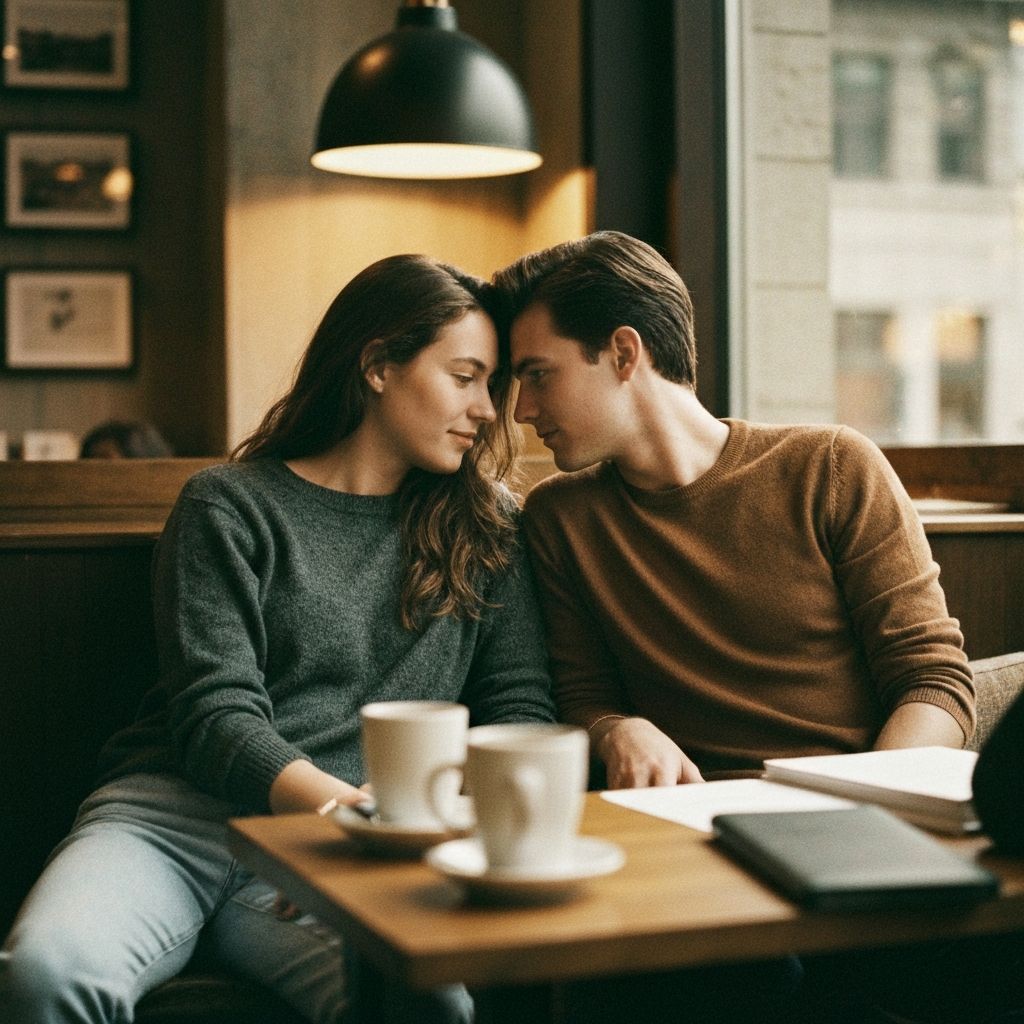 A couple having a meaningful conversation